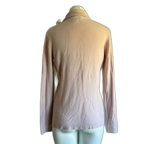Motive Light Pink Turtleneck Sweater Lightweight Soft Large L - Picture 3 of 8